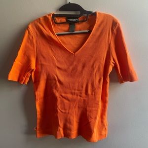Ralph Lauren Jeans Co. orange knit quarter-sleeve tshirt.